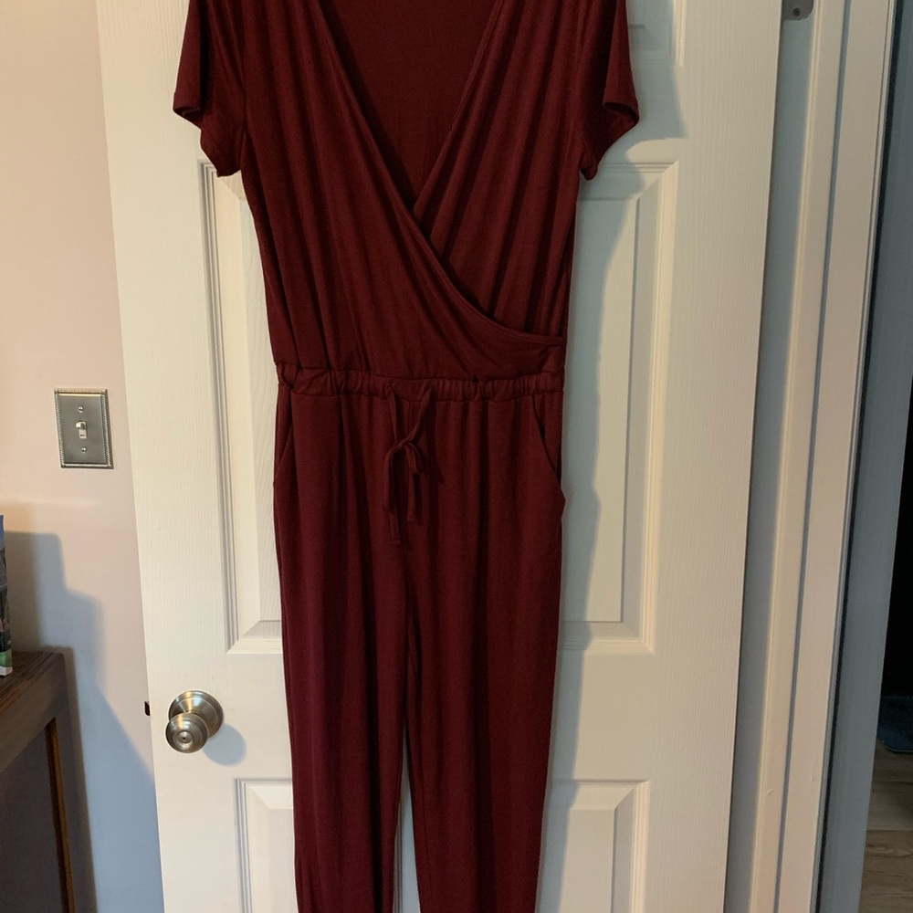 Chic Maroon Jumpsuit